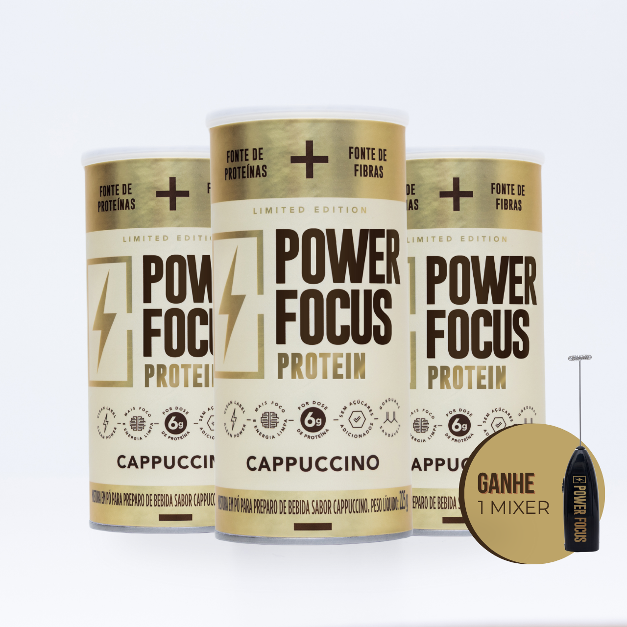 Kit Economic Cappuccino: 3 latas + 1 Mixer 💥 PROMO