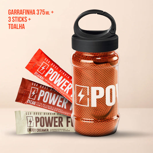 Trio Essencial: 3 Sticks com Toalha e Garrafinha Power Focus