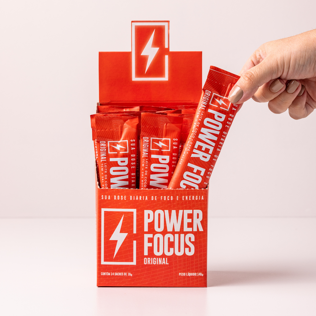 Power Focus Original Display com 14 sachês individuais 140g